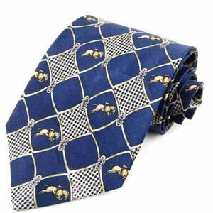  Valentino .. pattern horse pattern high class silk brand necktie men's navy superior article VALENTINO