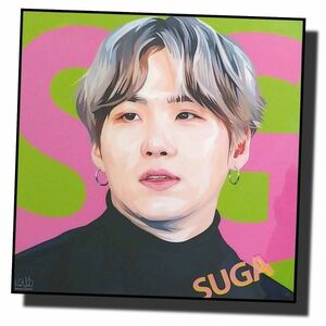 Art hand Auction BTS SUGA Bangtan Boys Overseas Charisma Art Panel Holz Wandbehang Pop Art Gemälde Poster Interior Korean Wave, Drucksache, Poster, Musiker