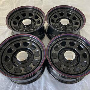 新品 デイトナ 16-8.0J±0 6-139.7 ブラック ホイール4本SET 235/85R16 COMFORSER CF3000 M/T ランクル80系 (W2349)