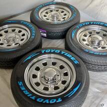 新品 デイトナ 16-7.0J＋35 6-139.7 クローム タイヤ付4本SET 215/65R16 トーヨーH30 ホワイトレター ハイエース (W0052-0)_画像2