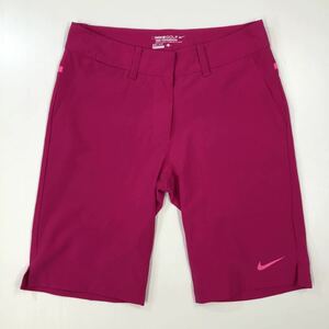 ● NIKE GOLF ナイキ ゴルフ　ハーフパンツ　ストレッチ　ショートパンツ　レディース　ピンク　サイズ0 7号　24-185a