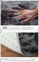 ラグ マット 絨毯 カーペット 40cm×60cm ふわふわ 防ダニ 抗菌 縞模様【新品】 _画像9