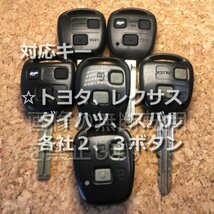 スバル 2ボタン　キーレス用シリコンキーカバー T29　サンバー　ディアスワゴン　S321B N S332B S331など　補修　黄緑（キミドリ色）_画像6