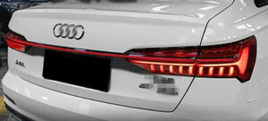 新品　アウディ A6 C8 2019年- LEDトランクスポイラーランプ 流れるシャルウィンカー 3Pセット 外装カスタム