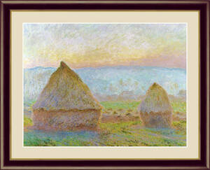 Art hand Auction New Claude Monet The Straw of Giwerny, Sunset F6 Painting Landscape Painting Scene Painting Masterpiece Craft Painting Claude Monet Claude Monet, artwork, painting, others