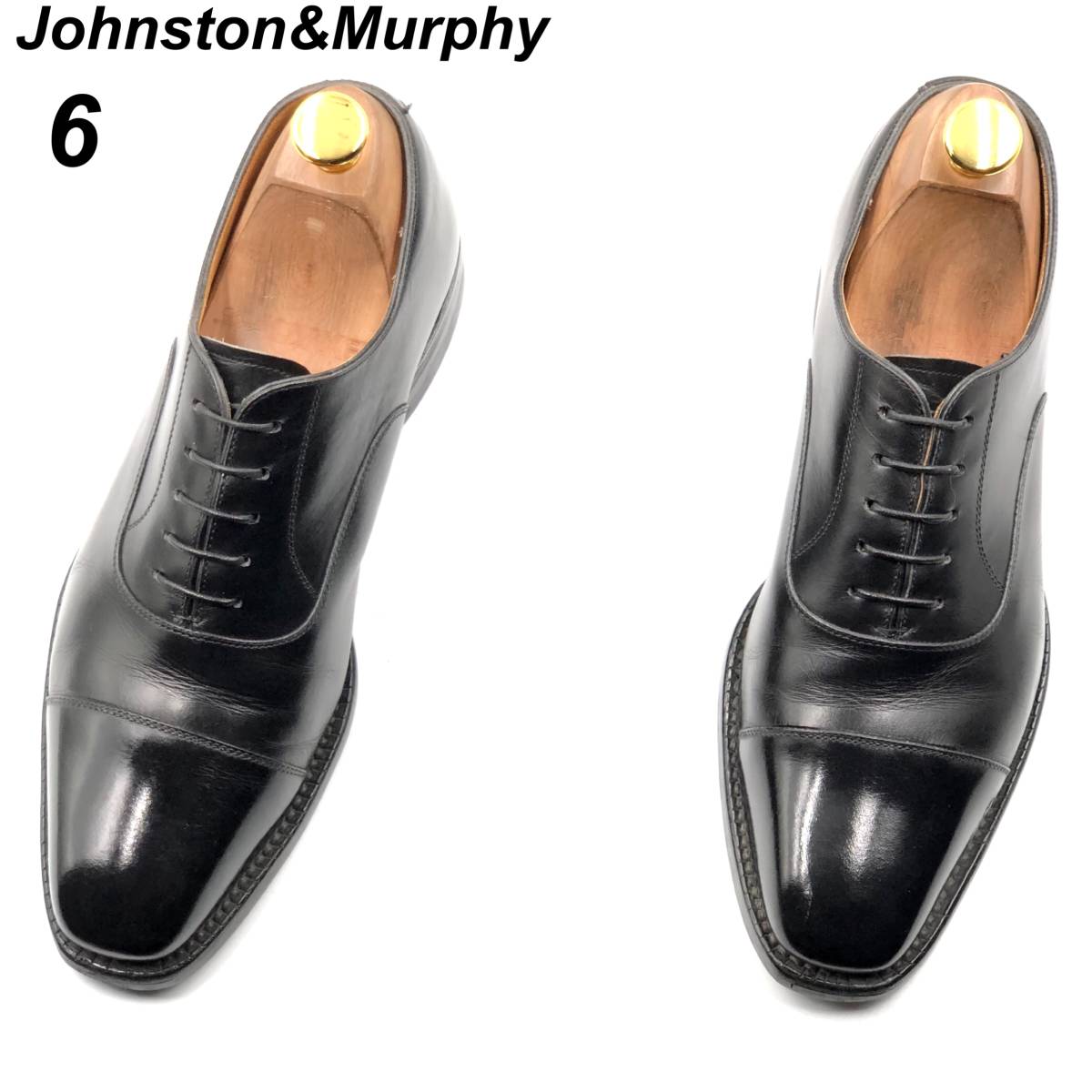 美品 Johnston&Murphy ストレートチップ 8 3E 2 注目 3640円引き www
