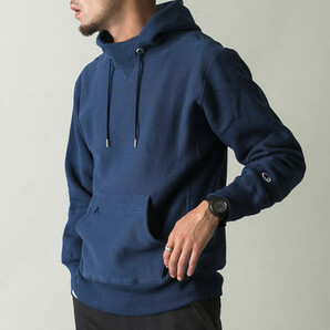 即決 Mt Design 3776 別注 Champion REVERSE WEAVE パーカー グレー 復刻 青タグ Mサイズ モックネック アノラックポケットの画像2