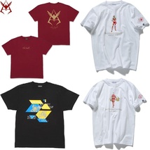 機動戦士ガンダム Lサイズ Tシャツ 4点 セット シャア アズナブル 総帥 クワトロバジーナ 福岡vガンダム立像 (ホワイト レッド ブラック)_画像1