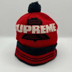 Supreme シュプリーム ロゴ ニット帽 ニットキャップ 帽子 レッド