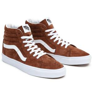 ☆VANS SK8-HI PIG SUEDE COLLECTION 茶色/白 27.5cm バンズ スケートハイ ピッグスエード 撥水 VN0A7Q5N1RE