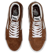 ☆VANS SK8-HI PIG SUEDE COLLECTION 茶色/白 26.0cm バンズ スケートハイ ピッグスエード 撥水 VN0A7Q5N1RE_画像7