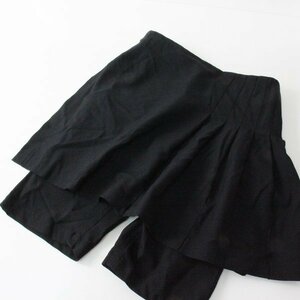 BLACK COMME des GARCONS ブラックコムデギャルソン サイドプリーツ スカートパンツ S/ブラック【2400013295369】