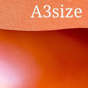 DAKOTA ダコタ A3サイズ オレンジ(sunset) アズーラ社（La Perla Azzurra） ベジタブルタンニンレザー 道具 イタリア製の画像1