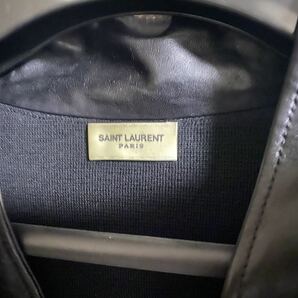 saint laurent paris レザーカーディガン S ウールニット セーター シャツ 初期 サンローランパリ エディスリマンの画像4