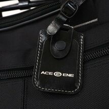 美品★ ACE GENE エース ジーン ショルダー付き 二輪 スーツケース キャリーケース ブリーフケース バッグ Sz.F ビジネス 黒　G3G00077_4#U_画像4