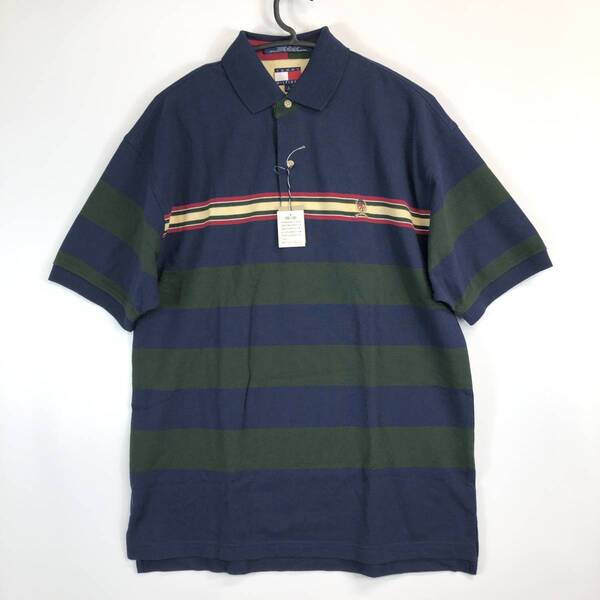 デッドストック 90s TOMMY HILFIGER トミーヒルフィガー 半袖ポロシャツ Lサイズ