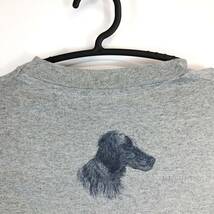 90s 80s USA製 Hanes 半袖Tシャツ グレー Mサイズ ヘインズ ドッグプリント 犬_画像5