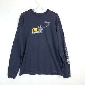 90s USA製 アルファヌメリック ALPHANUMERIC 長袖Tシャツ ネイビー コットン Mサイズ