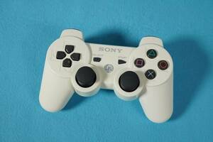 【送料450円～】【ランクA】動作確認済★SONY PS3 純正 コントローラー DUALSHOCK3 クラシックホワイト★デュアルショック3★396