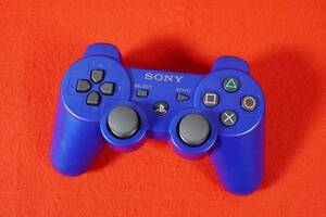 【送料450円～】【ランクA】動作確認済★SONY PS3 純正 コントローラー DUALSHOCK3 メタリックブルー★デュアルショック3★398