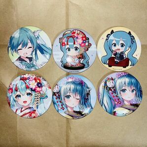 送料無料 初音ミク はんなり京都 ラッキー缶バッジ 6種セット 16周年 一番くじ の画像1