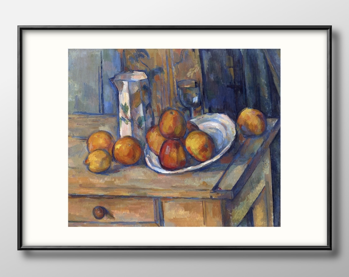 12608 ■ Livraison gratuite !! Affiche d'art peinture format A3 Paul Cézanne nature morte fruit illustration design papier mat nordique, Logement, intérieur, autres
