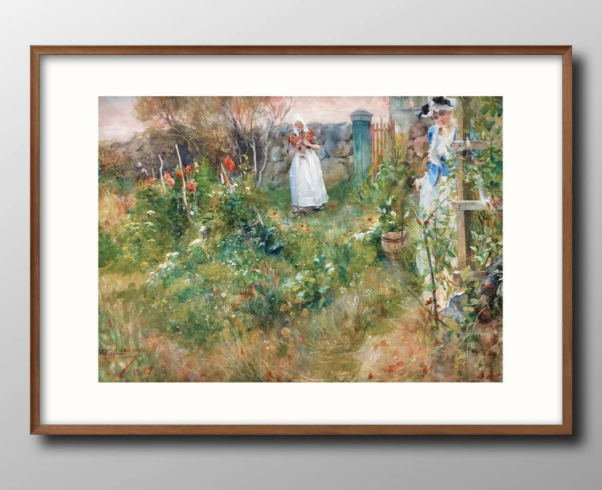 13013 ■ Free shipping!! Art poster painting A3 size Carl Larsson illustration design Nordic matte paper, Housing, interior, others