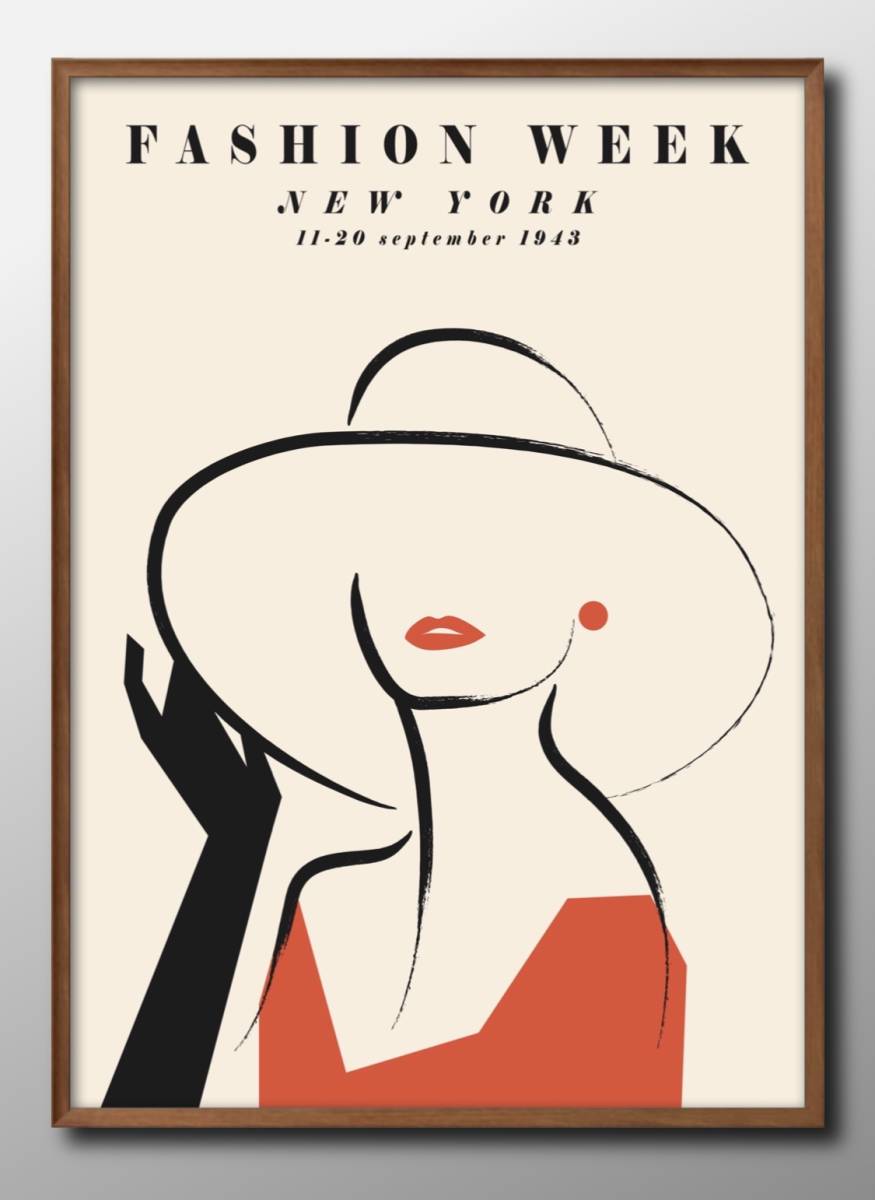 7468 ■Livraison gratuite !! Affiche d'art peinture format A3, semaine de la mode de New York en amérique, illustration design, papier mat nordique, Logement, intérieur, autres