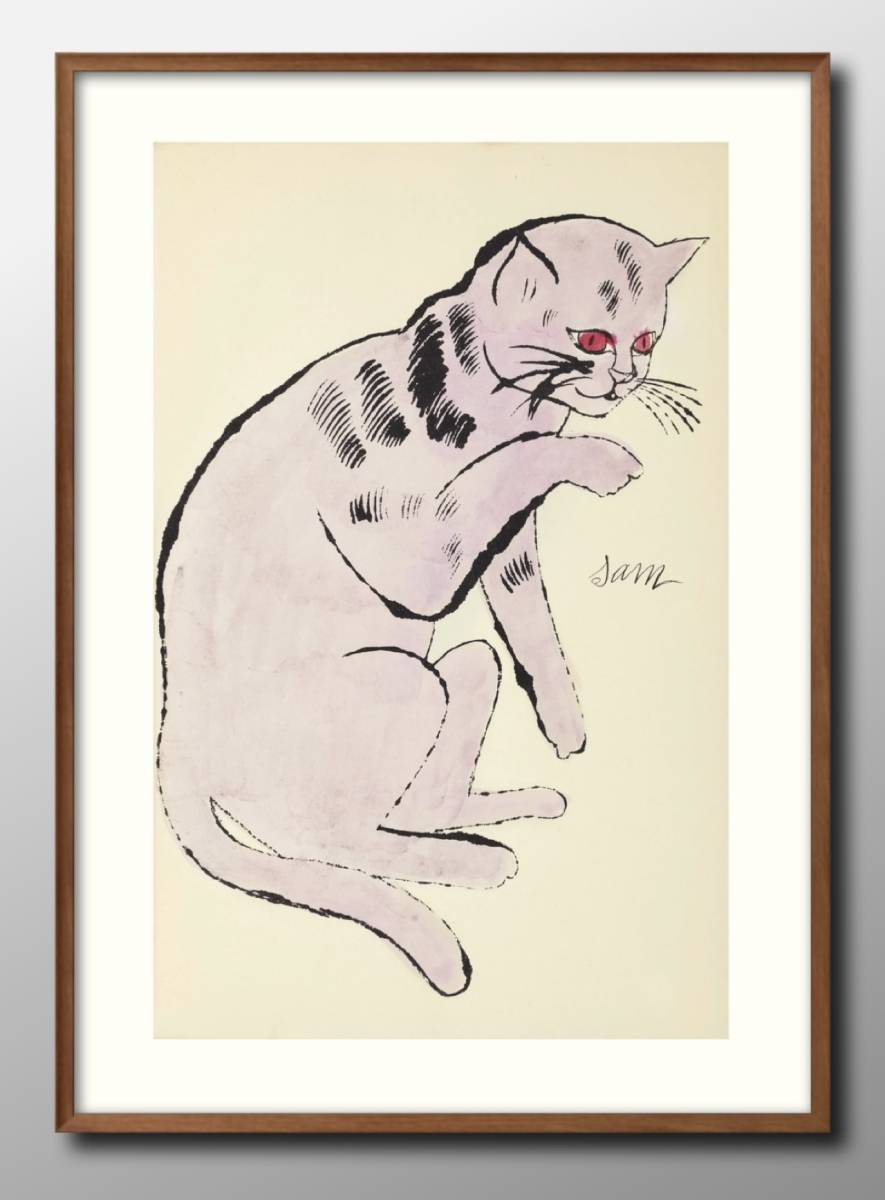 12960■免运费！！艺术海报绘画 A3 尺寸安迪·沃霍尔猫猫插画设计斯堪的纳维亚哑光纸, 住宅, 内部的, 其他的