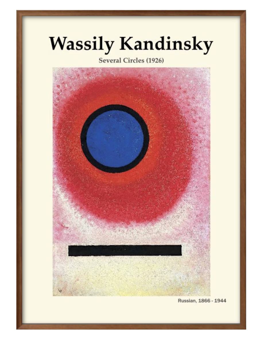 1-3218 ■ Livraison gratuite !! Affiche d'art peinture format A3 Walissy Kandinsky illustration design papier mat nordique, Logement, intérieur, autres