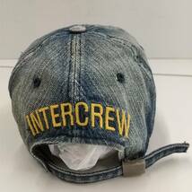 【S5】SWAT INTERCREW デニムキャップ インディゴブルー ベースボール 6パネル 野球帽 ツバ付き 帽子 ハット 古着 輸入【23 0407】_画像5