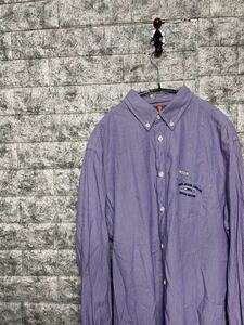 PEPE JEANS 長袖シャツ ストライプシャツ SHIRT ボタンダウンシャツ 紫 パープル 刺繍 ラルフローレン Ralph Lauren smarll Sサイズ