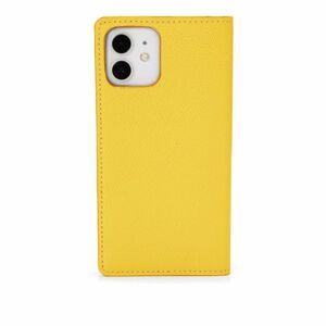 トプカピ　TOPKAPI 角シボ　レザー　ダイアリー　iPhoneケース　IST イスト　イエロー　iPhone12/12pro