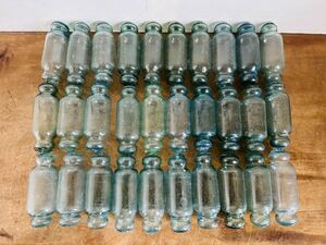 [HG871] アンティーク シリンダー型 浮き玉 硝子 ガラス玉 30個 ガラス玉 浮き インテリア 園芸 ガーデニング 金魚鉢 メダカ鉢 レトロ