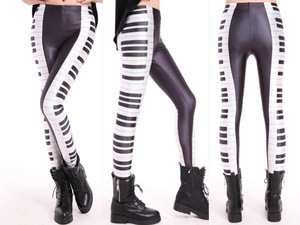 [ beautiful legs leggings *494] musical instruments * keyboard design 