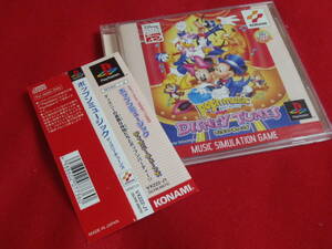 KONAMI PS ポップンミュージック ディズニー チューンズ SLPM86670 Disney 40周年 帯付