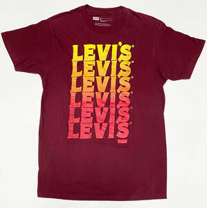 ■LEVIS/リーバイス・ロゴTシャツ・バーガンディーM美品■