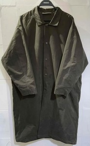 ESSENTIALS FEAR OF GOD 23ss LONG COAT Sサイズ エッセンシャルズ フィアオブゴッド ラバーロゴフルスナップロングコート