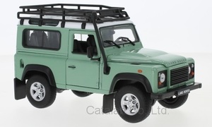 1/24 ランドローバー ディフェンダー グリーン ホワイト Land Rover Defender green white mit Dachgepacktrager Welly 梱包サイズ60