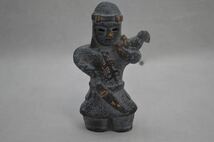 (NK) はにわ 埴輪 ハニワ 土器 飾り インテリア コレクション Japanese antique haniwa (flower of clay) warrior 武人 アンティーク_画像1