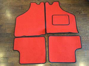  Rover Mini floor mat 4 point set red black stitch England made 