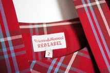 Vivienne Westwood RED LABELヴィヴィアン ウエストウッド チェック 半袖 ワンピース 紐付き 赤112N_画像3