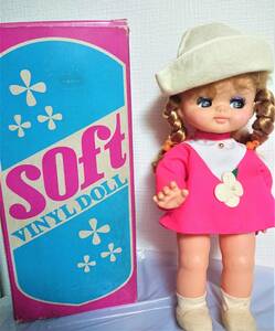 1122【送料無料】SOft VINYL DOLL サンちゃん　ソフビ人形　ドール　昭和レトロ　アンティーク　希少　レア　当時物　大池玩具　OIKE GANGU