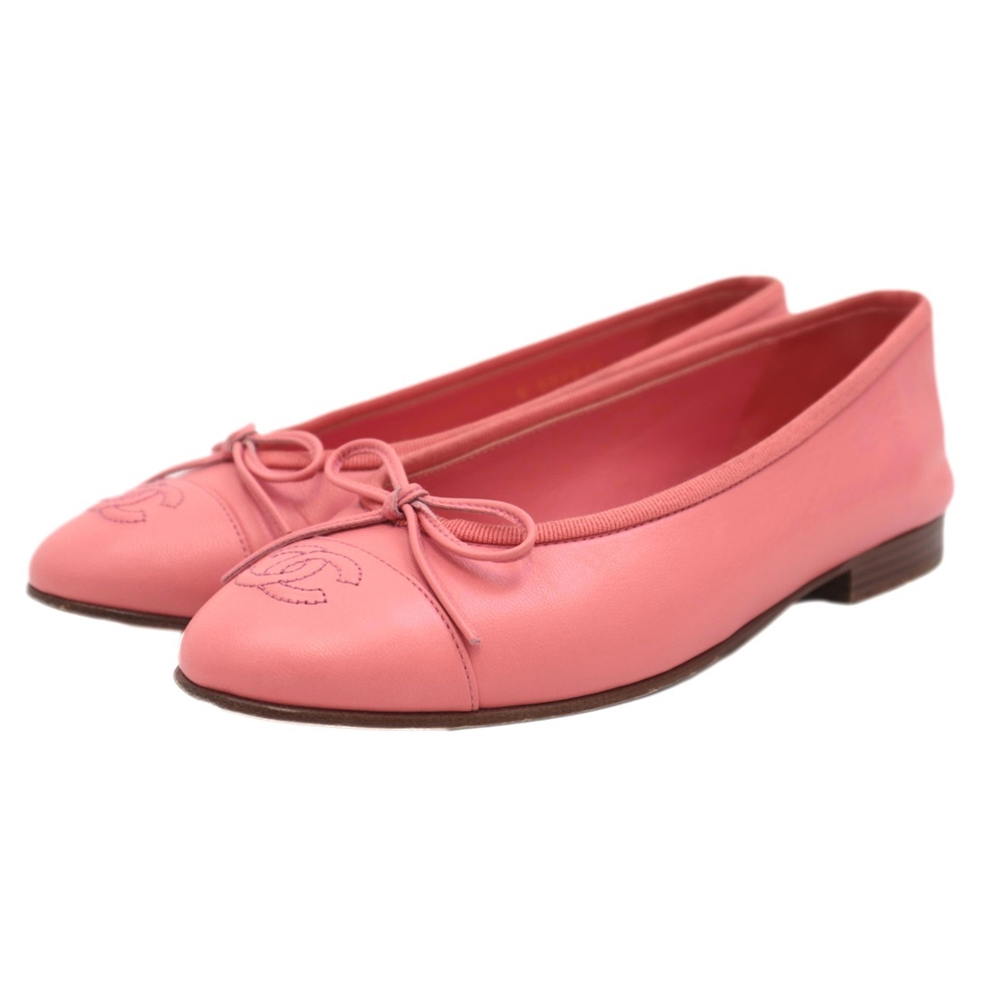 通販激安】 シャネル 39.5パンプス バレエシューズ フラットシューズ