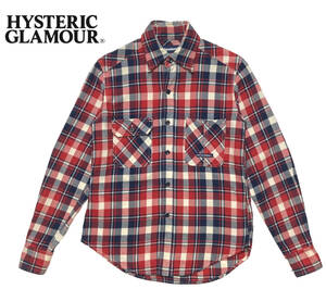 hysteric Hysteric Glamour FREE проверка длинный рукав рубашка work shirt сделано в Японии HYSTERIC GLAMOUR 2AH-9500