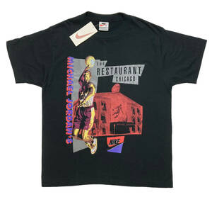  dead stock 90s NIKE USA made Jordan restaurant T-shirt JORDAN THE RESTAURANT CHICAGO Vintage 