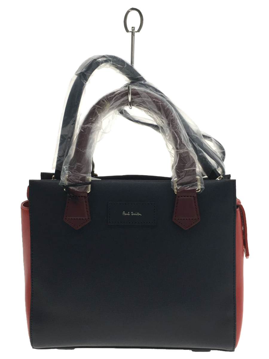 Paul Smith◇タグ付き/2WAY/ショルダーバッグ/牛革/ネイビー/レッド