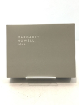 MARGARET HOWELL◆2つ折り財布/レザー/BLK/無地/メンズ/ブラック/中古/箱付き_画像7