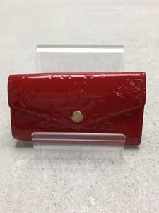 LOUIS VUITTON◆ミュルティクレ4_モノグラム・ヴェルニ_RED/エナメル/RED/レディース