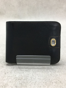 dunhill◆2つ折り財布/レザー/BLK/無地/メンズ/ダンヒル/小銭入れ無し